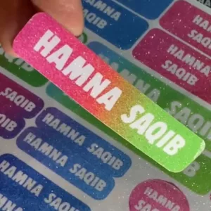 Name Label Stickers – Glitter